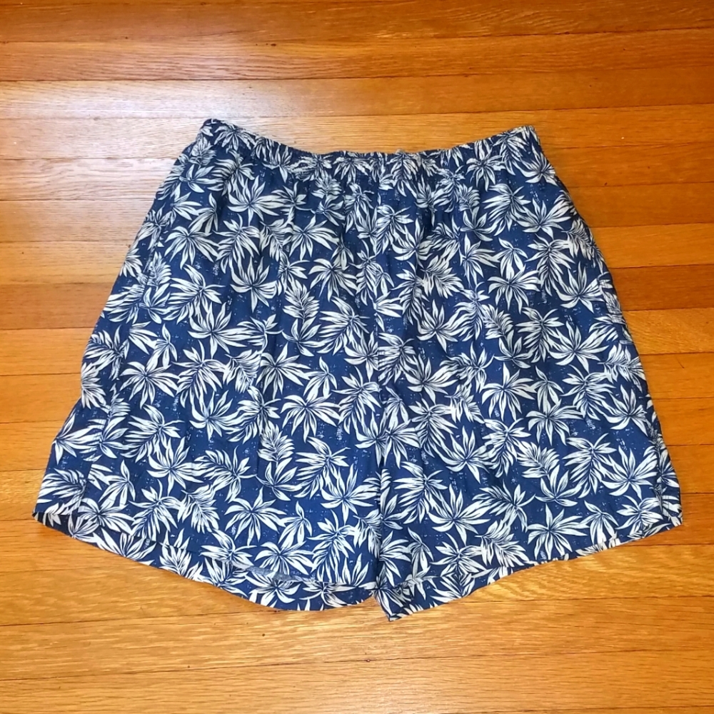 Roundtree & Yorke swim trunks. Palm leaves